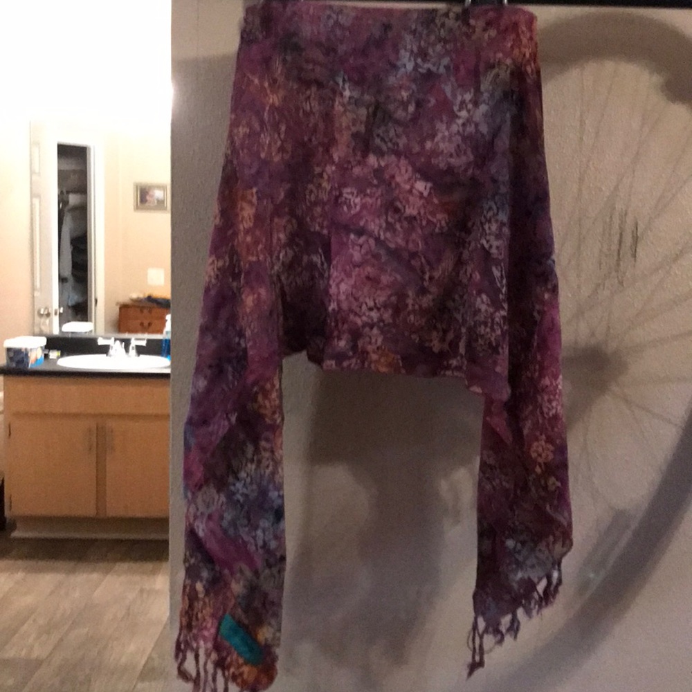 Wrapsody fringed scarf.